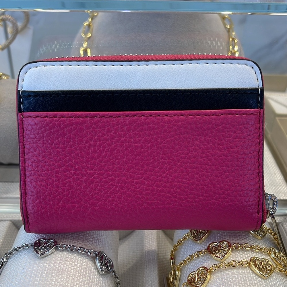 Michael Kors Jet Set Travel Md Zip Around Color-Block Wallet 
DRAGONFRUIT MULTI - Picture 13 of 16
